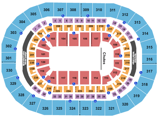 Paycom Center PBR Seating Chart